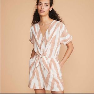 Lou and Grey Ikat Tie Front Romper